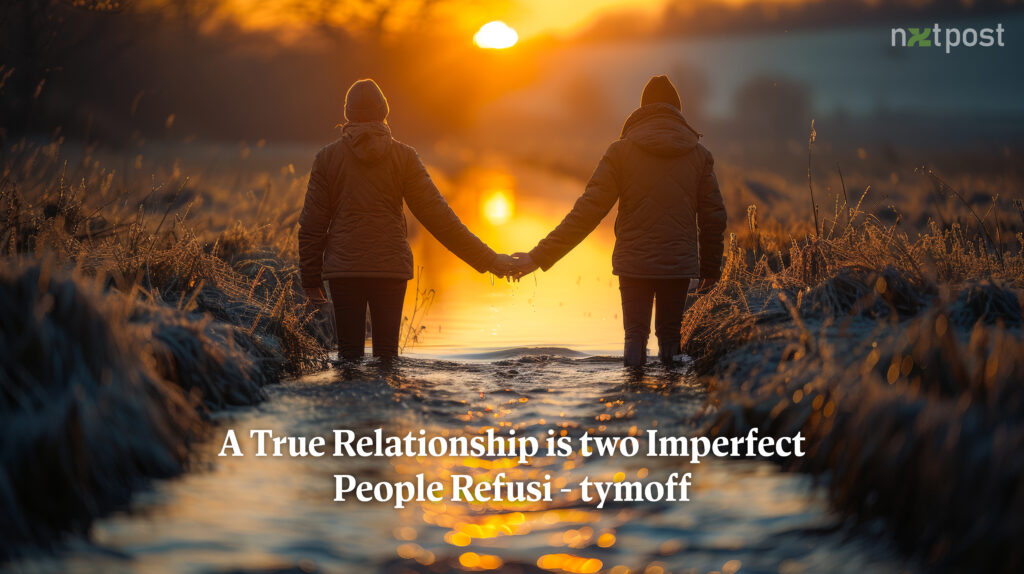 a true relationship is two imperfect people refusi - tymoff