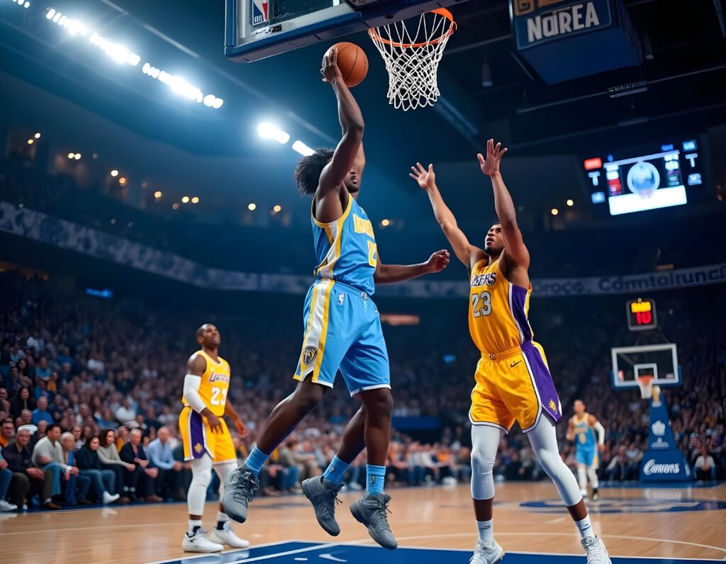 denver nuggets vs lakers match player stats