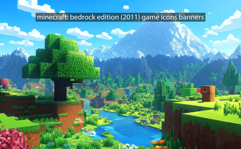 minecraft: bedrock edition (2011) game icons banners